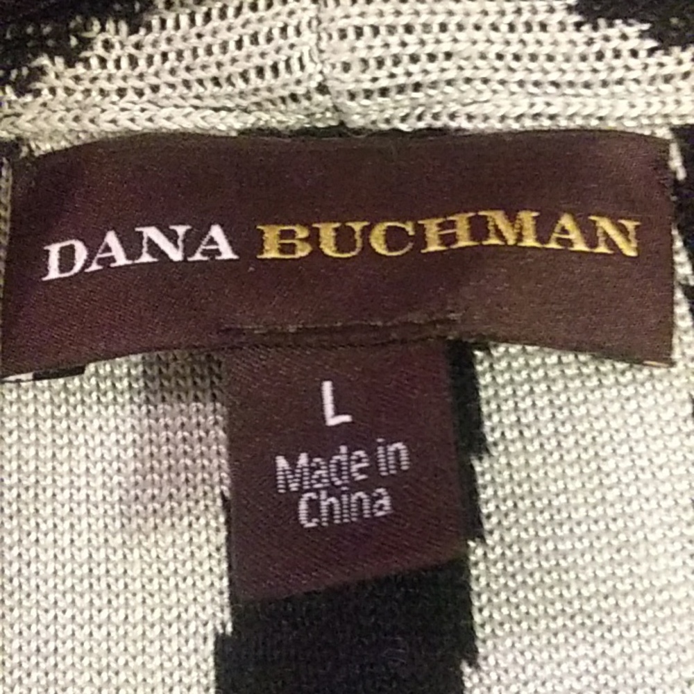 Dana Buchman Zebra Print Open Front Cardigan, Guc - image 4